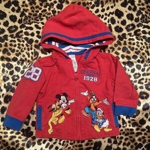 Disney Red Kids Hoodie with Mickey and Friends